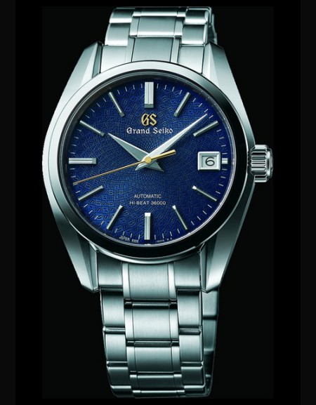 Grand Seiko 9S anniversaire bracelet et boîtier acier cadran bleu