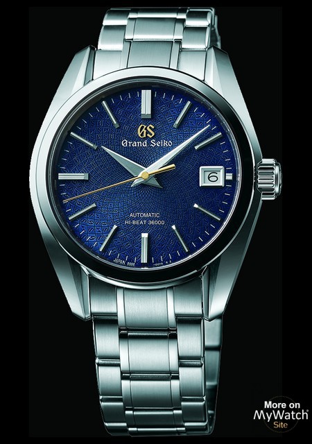 Grand Seiko 9S anniversaire bracelet et boîtier acier cadran bleu