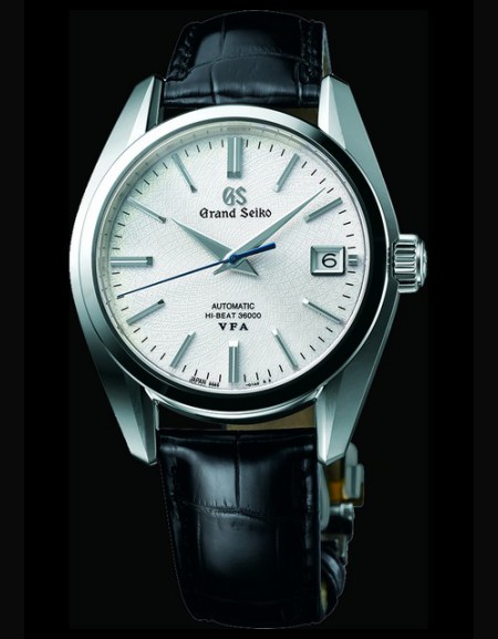 Grand Seiko 9S anniversaire cuir noir boîtier platine