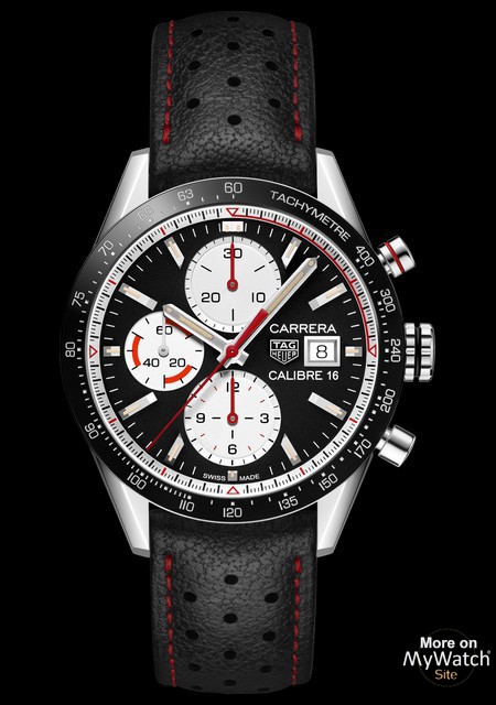 Watch TAG Heuer Carrera Calibre 16 | CARRERA  Steel - Black -  Bracelet Leather