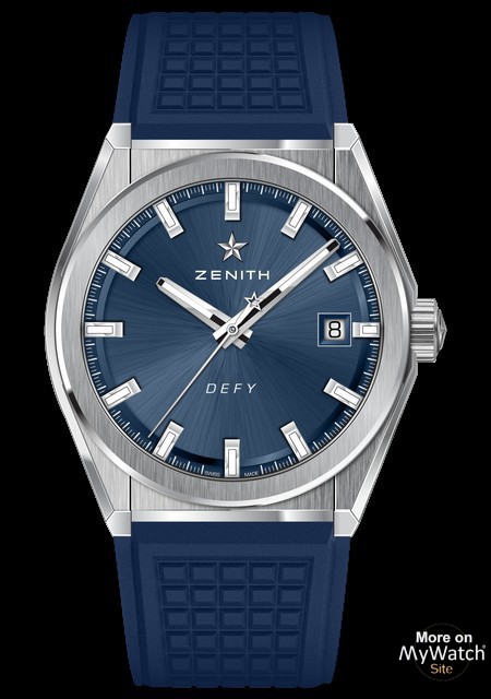 Zenith Defy Classic Titanium Blue Dial & Rubber Strap