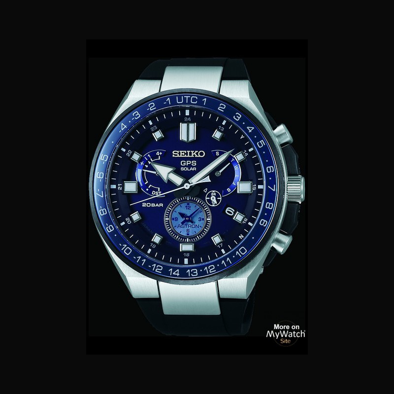 Watch Seiko Seiko Astron | Astron SSE167 Titanium - Blue Dial - Silicone  Strap