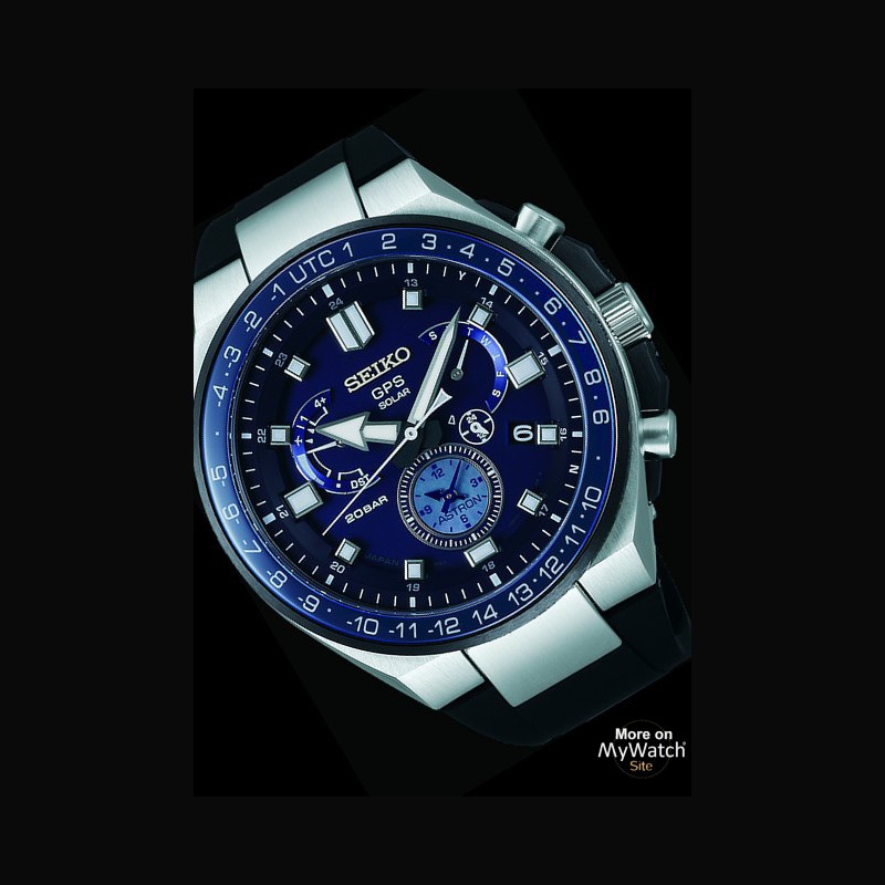 Watch Seiko Seiko Astron | Astron SSE167 Titanium - Blue Dial - Silicone  Strap