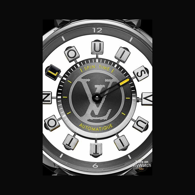 Watch Louis Vuitton Tambour Spin Time Air | Tambour Spin Time Q1EG50 White Gold - Strap Alligator
