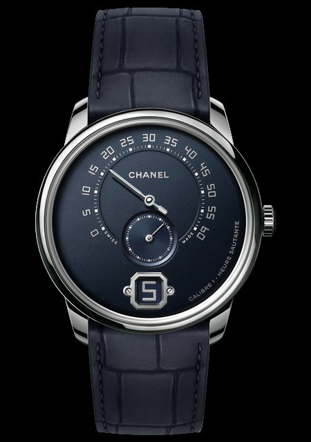 Watch Monsieur Blue Edition  Chanel H6432 White Gold - Blue Dial -  Calfskin Strap