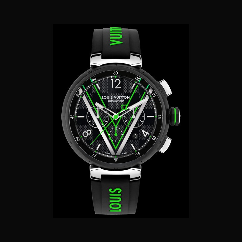 Watch Louis Vuitton Tambour Damier Graphite Race Chronograph