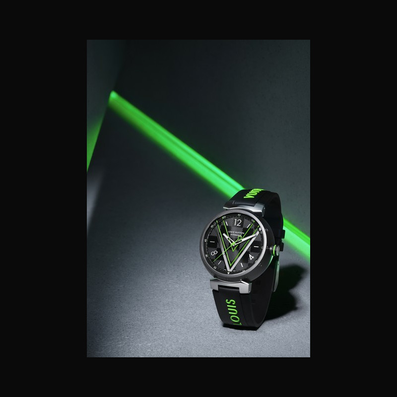 Watch Louis Vuitton Tambour Damier Graphite Race | Tambour QA131Z
