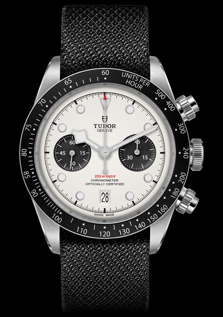 Watch Black Bay Chrono  Tudor M79360N-0008 Steel - Opaline Dial - Strap  Fabric