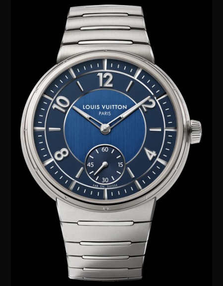 Watch Louis Vuitton Tambour World Time Runway  Tambour QBB136 Stainless  Steel - Strap Rubber