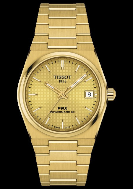 TISSOT PRX Powermatic 80 35mm K18 ゴールド (Mint Condition + Box 