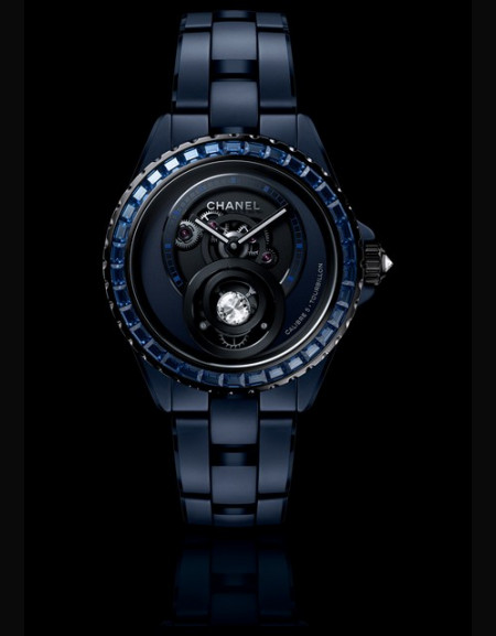 Watch J12 Bleu Diamond Tourbillon