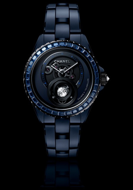 Watch J12 Bleu Diamond Tourbillon