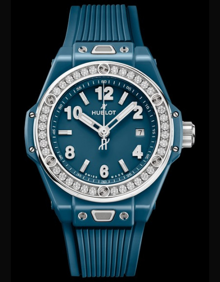 Big Bang One Click Petrol Blue Ceramic Diamonds