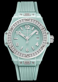 Big Bang One Click Mint Green Ceramic Diamonds