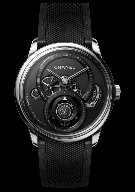 CHANEL 楽1番 Watch Chanel Monsieur Platinum Lion Tourbillon | Mademoiselle