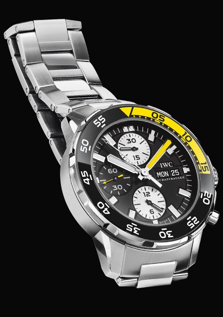 Watch IWC Aquatimer Chronographe | Aquatimer IW376708 Stainless Steel -  Black Dial