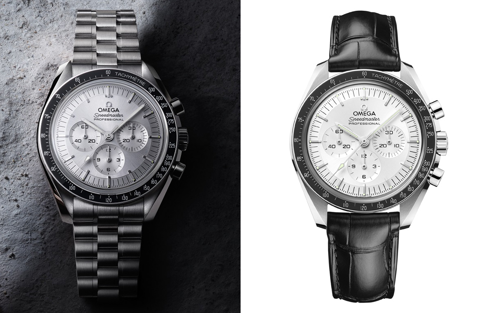 L'Omega Speedmaster Moonwatch Master Chronometer est aussi éditée en deux versions en or Canopus™