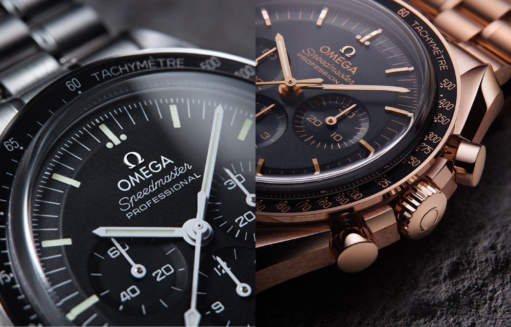 Le chronographe Omega Speedmaster Moonwatch Master Chronometer est disponible en huit versions différentes