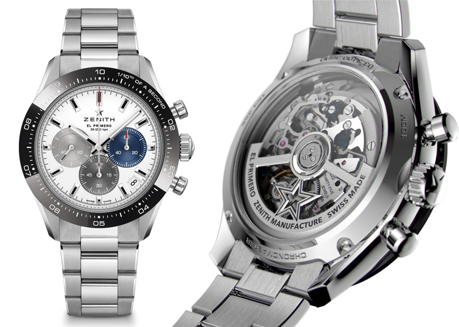 Visible au verso, le mouvement El Primero 3600 anime le Zenith Chronomaster Sport