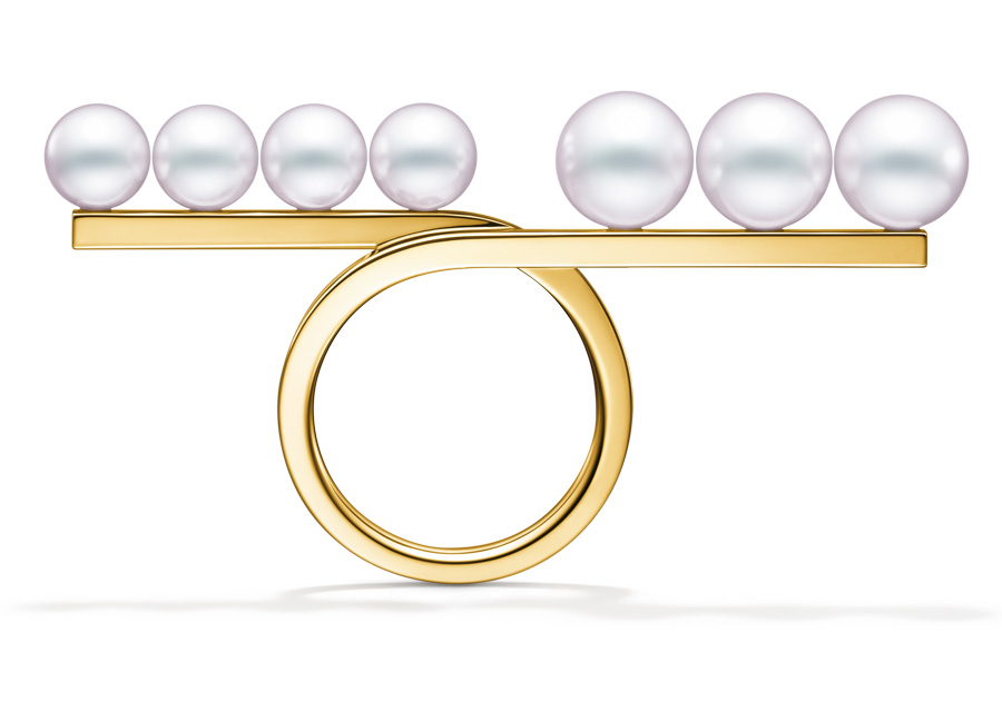 La bague "Balance" de Tasaki et ses sept perles de nacre Akoya