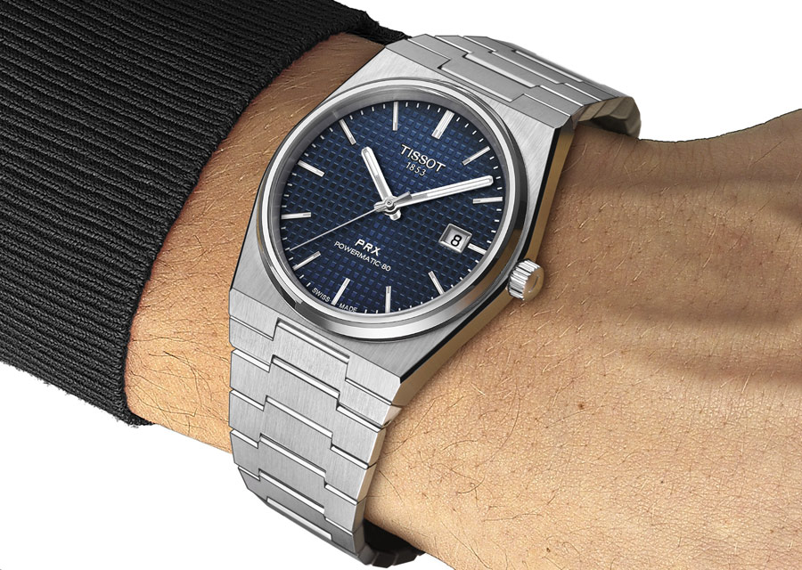 La version en acier à cadran bleu de la Tissot PRX automatique est le modèle le plus recherché de la collection