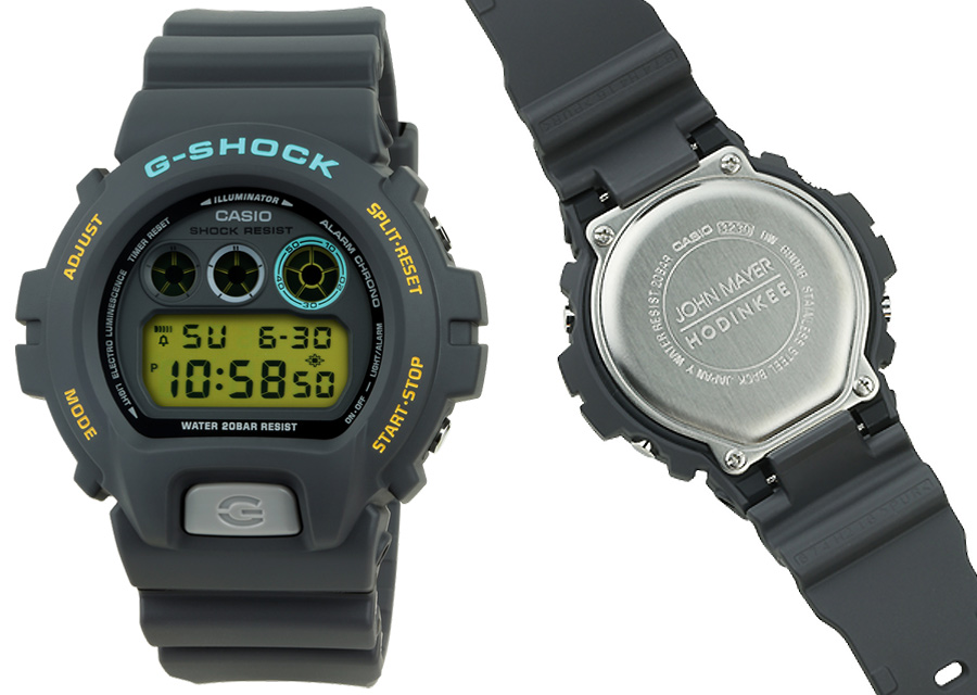 La montre Casio G-SHOCK Ref 6900 by John Mayer est en résine et acier