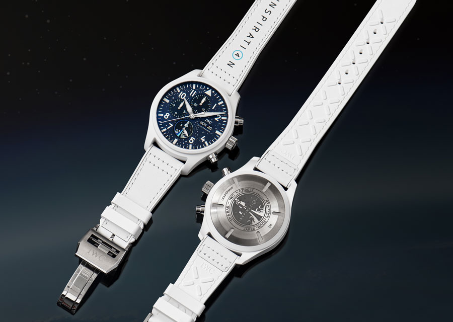 La Montre d'Aviateur Chronographe Edition "Inspiration4" en céramique blanche