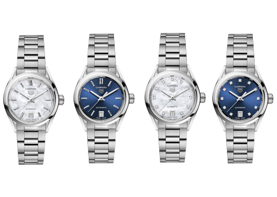 Les quatre versions de la Tag Heuer Carrera Date 29 mm