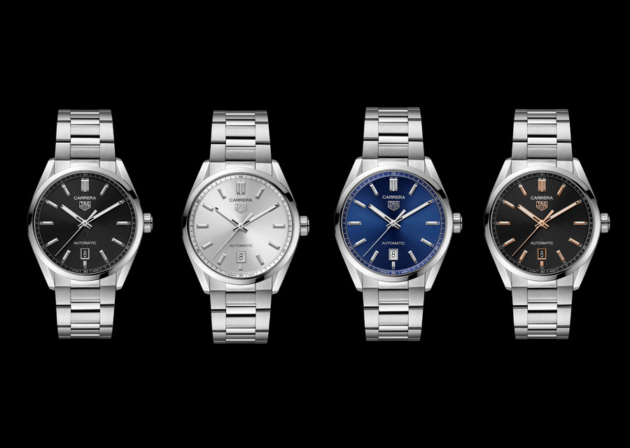 Les quatre versions de la Tag Heuer Carrera Date 39 mm