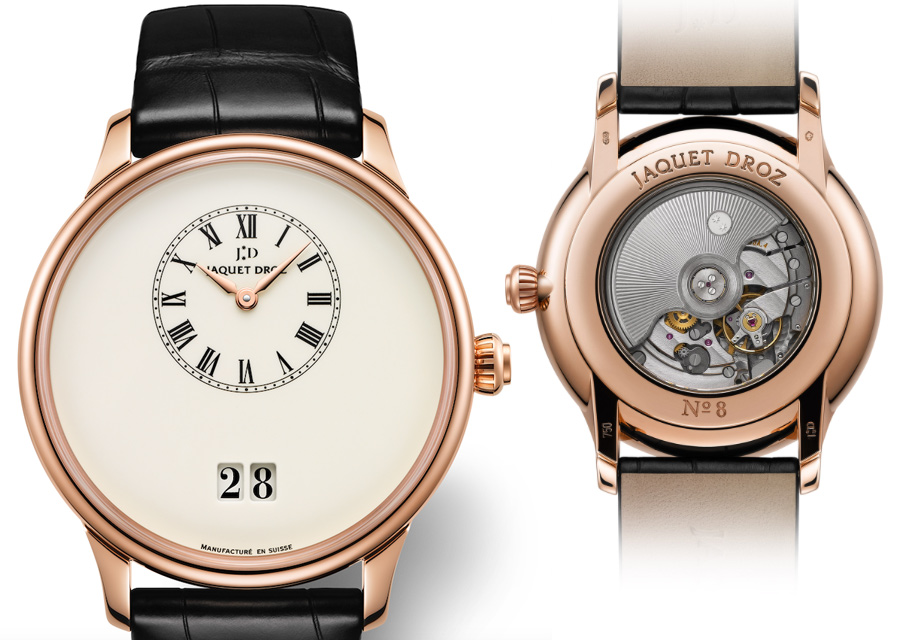 Jaquet Droz Grande Date Email Ivoire en or rouge