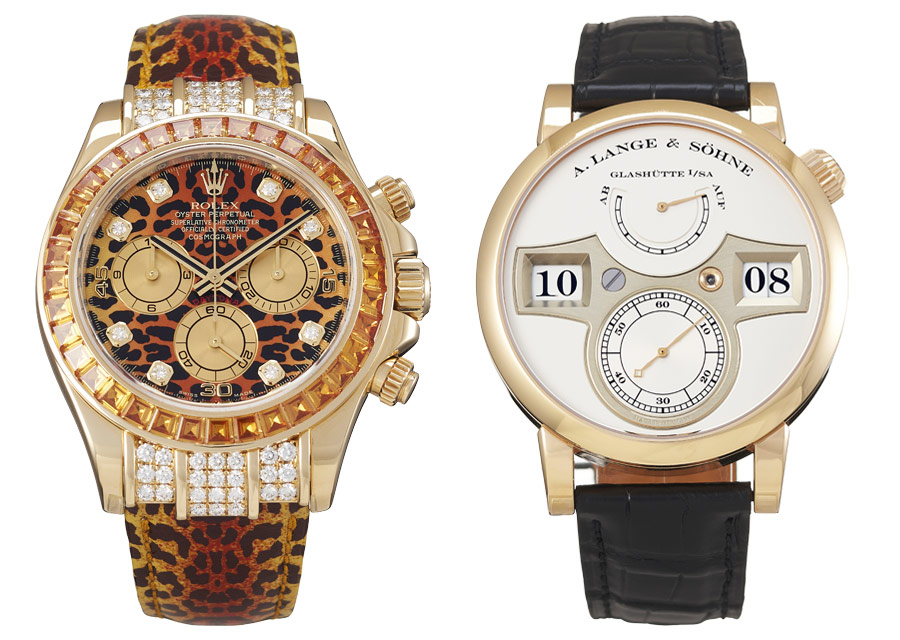 Calendrier de l'avent Chronext avec Rolex Daytona Leopard et Lange Zeitwerk