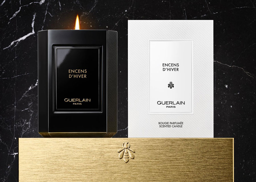 La bougie Encens d'Hiver issue de la collection l'Art de Vivre de Guerlain