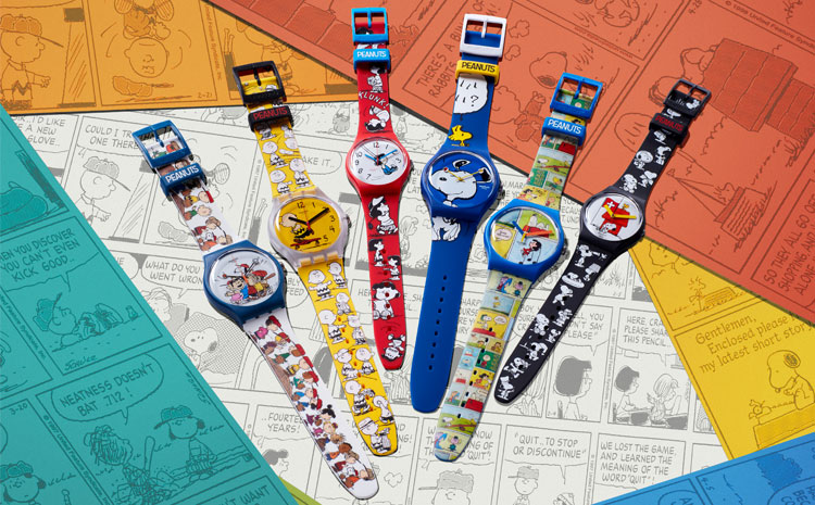 Les six montres de la collection Swatch x Peanuts