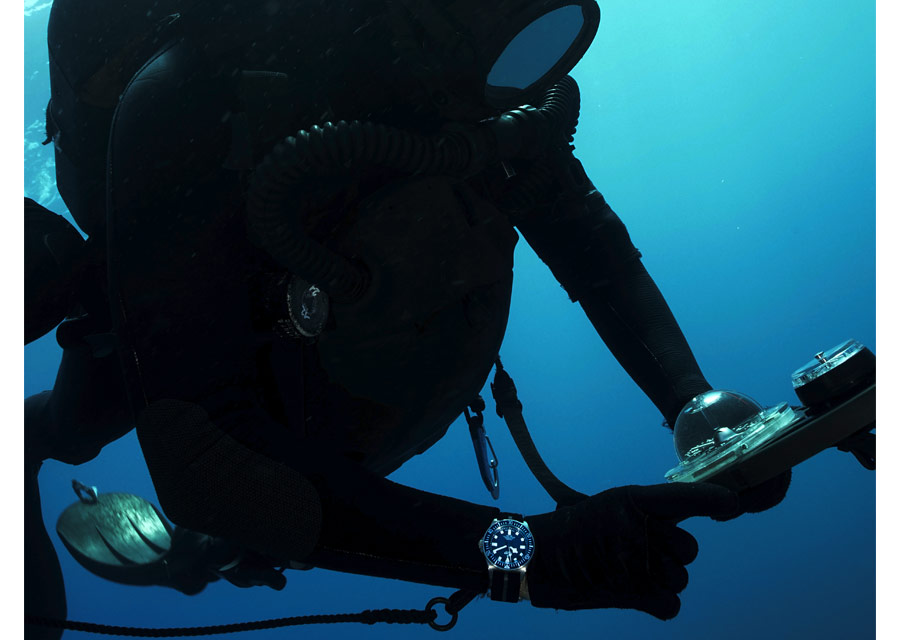 Nageur de combat du commando Hubert avec la montre Tudor Pelagos FXD