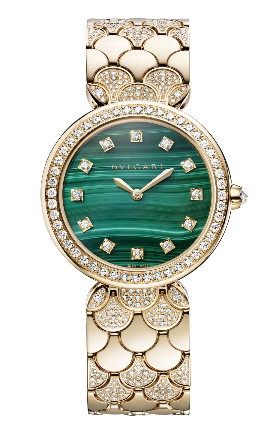 Le fabuleux cadran en malachite de la Bvlgari Divas' Dream