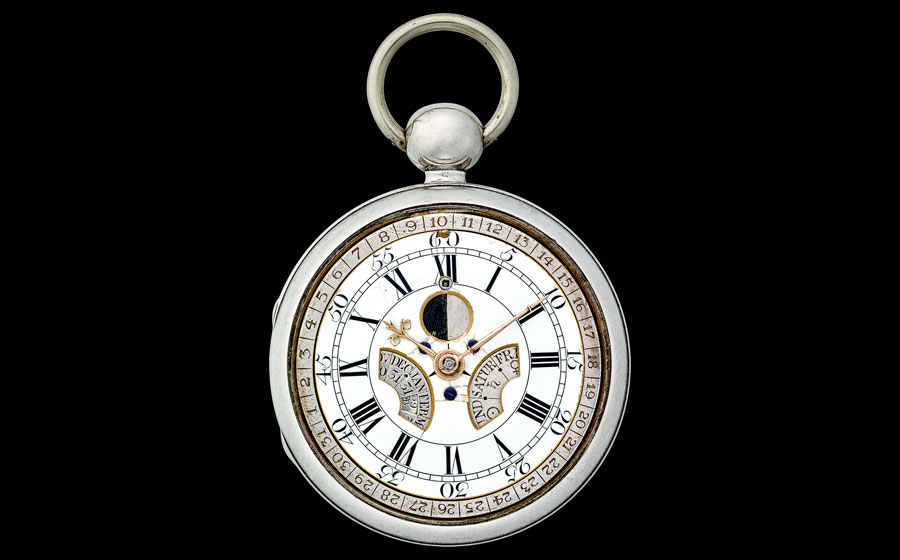 Montre de poche à calendrier perpétuel. Première montre avec un calendrier perpétuel. Signée Thomas Mudge en 1762
