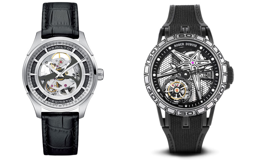 Les montres squelette avec Hamilton et Roger Dubuis