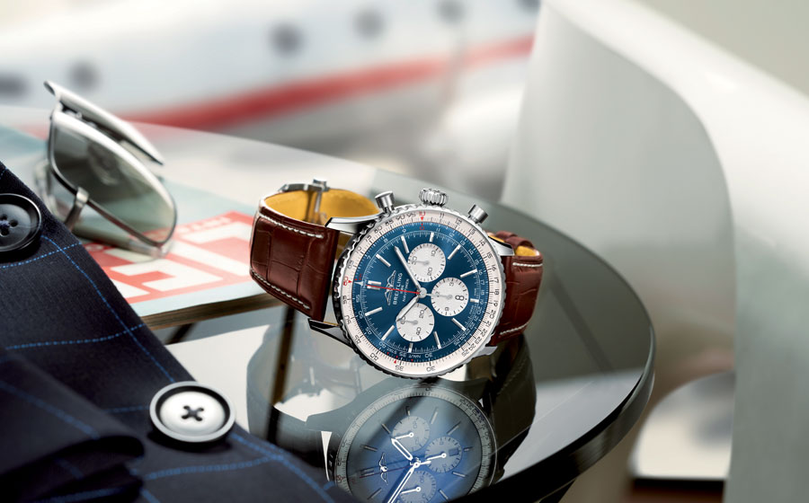 Les nouvelles Breitling Navitimer sont servies sur un bracelet en cuir alligator ou acier