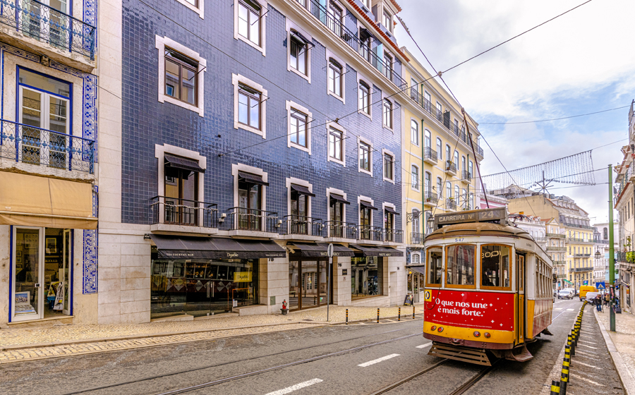 La façade du 9Hotel Mercy à Lisbonne