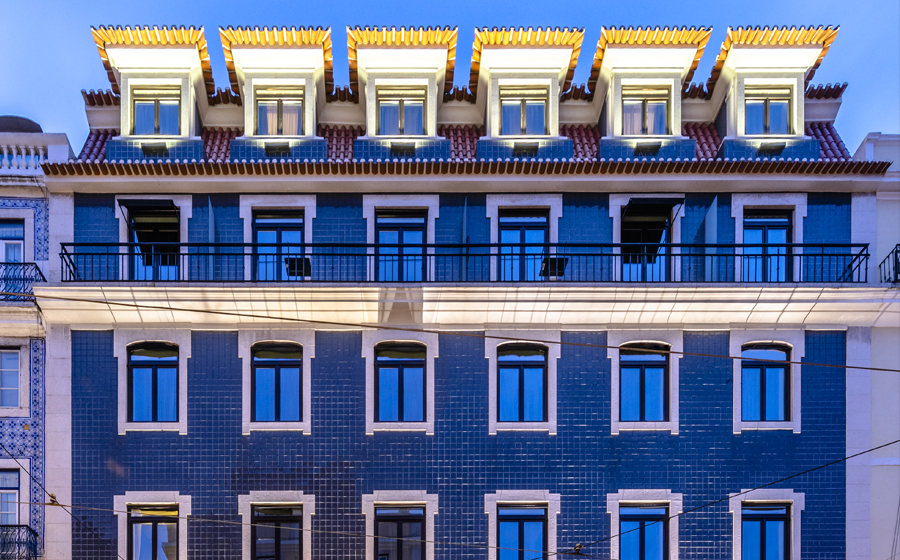 La façade du 9Hotel Mercy à Lisbonne