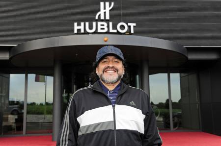 Diego Maradona visits the Hublot Manufacture