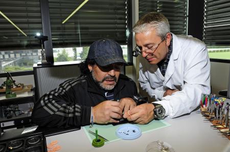 Diego Maradona visits the Hublot Manufacture