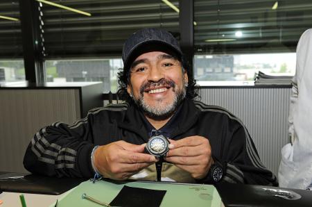 Diego Maradona visits the Hublot Manufacture