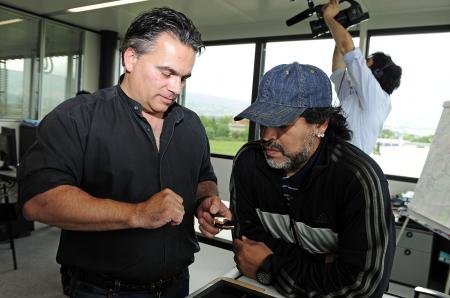 Diego Maradona visits the Hublot Manufacture