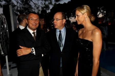 Jean-Christophe Babin with H.S.H the Prince Albert II and Charlene Wittstock