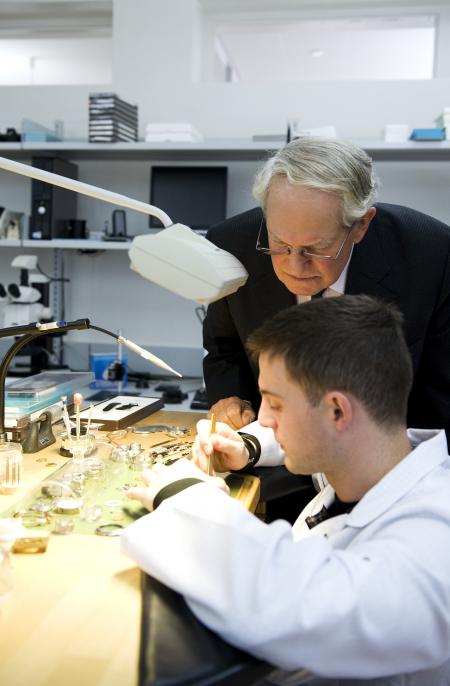 John Blashford-Snell during his manufacture Zenith visit