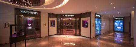 The new flagship store Boucheron in China is in the Sparkle Roll Plaza at Beijin.