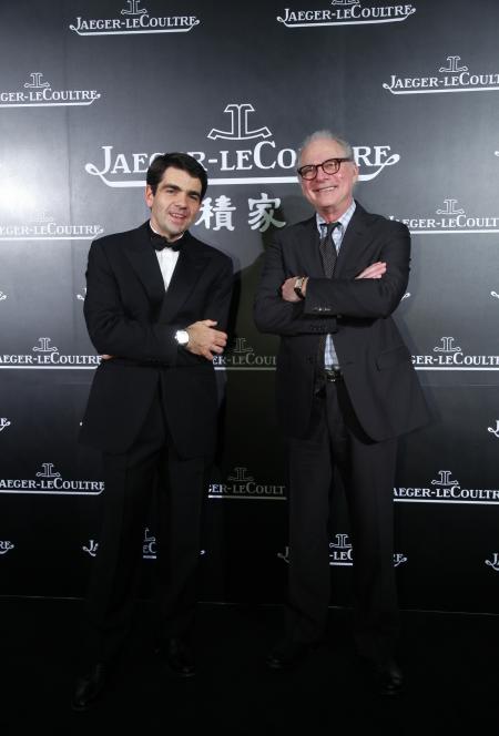 Jérôme Lambert, Chief Executive Officer Manufacture Jaeger-LeCoultre, with Barry Levinson during the opening ceremony of the 14th Shanghai International Film Festival the June 11th 2011.