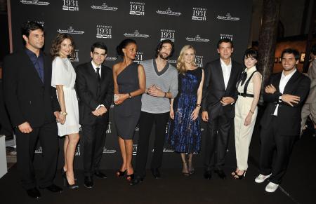 Eduardo Novillo Astrada, Astrid Munoz, Jérôme Lambert - CEO de Jaeger-LeCoultre, Dennenesch Zoude, Adrien Brody, Diane Kruger, Clive Owen, Carice Van Houten and guest gathered to celebrate the 80th anniversary of the legendary Reverso.