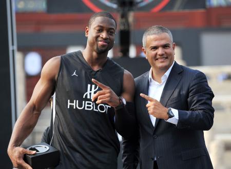 NBA All-Star and Hublot Ambassador Dwyane Wade with Ricardo Guadalupe, Managing Director of Hublot.